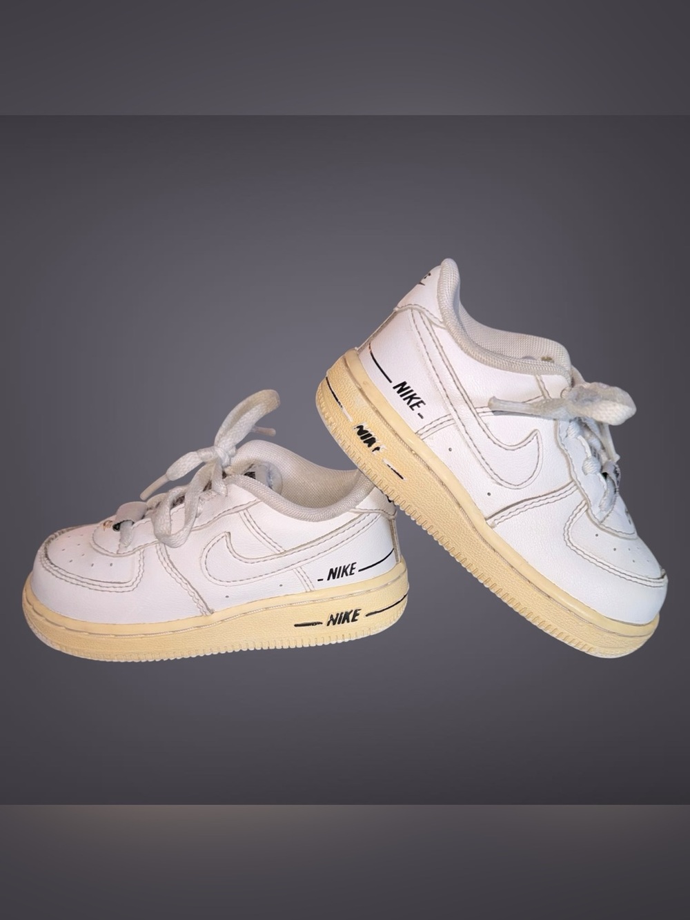 Nike Air Force 1 Low Toddler White/Black (Kids Size 7C) Classic Retro Streetwear